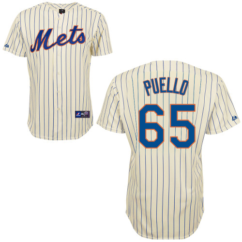 Cesar Puello #65 Youth Baseball Jersey-New York Mets Authentic Home White Cool Base MLB Jersey